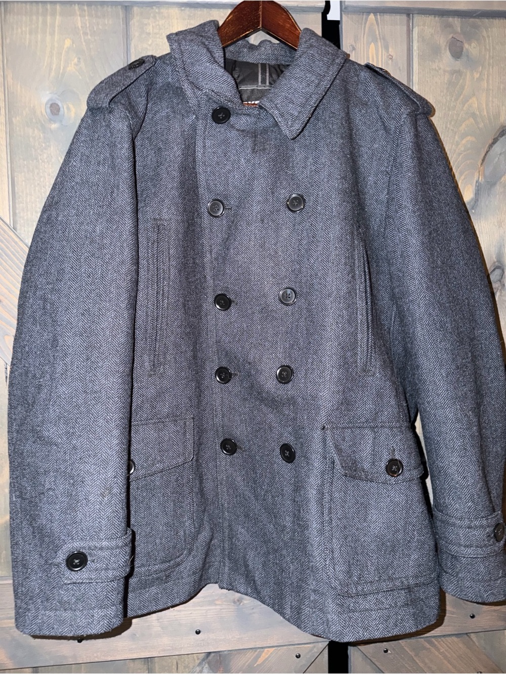 Men's Navy Blue Express Wool Coat